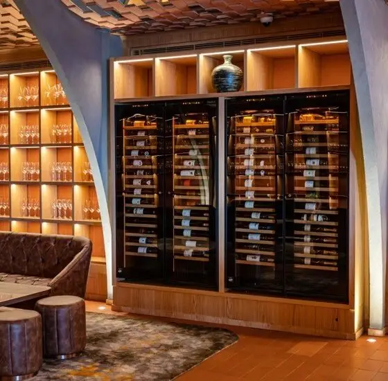Caves à vins de service EuroCave encastrée intérieur design